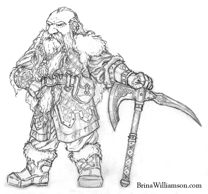 2011. Standing Dwarf Warrior